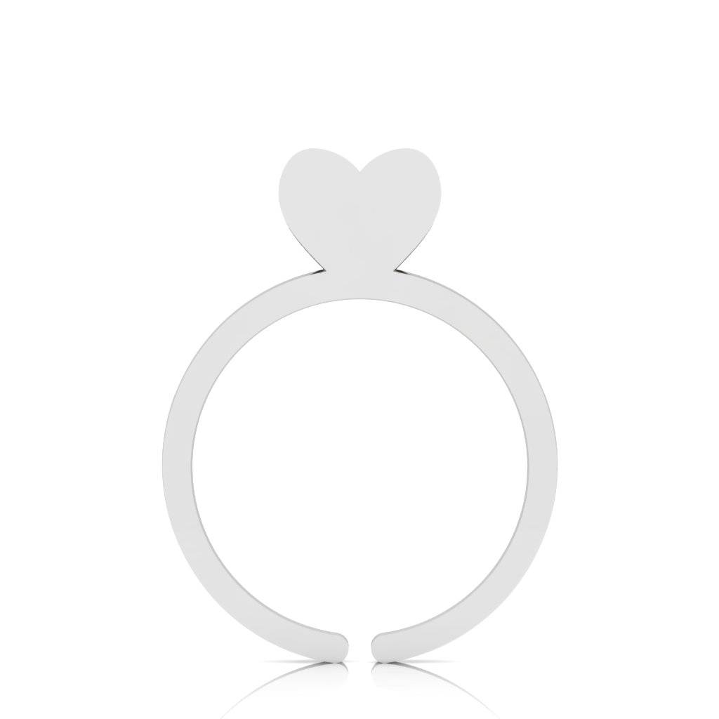 Designer Heart Silver Ring