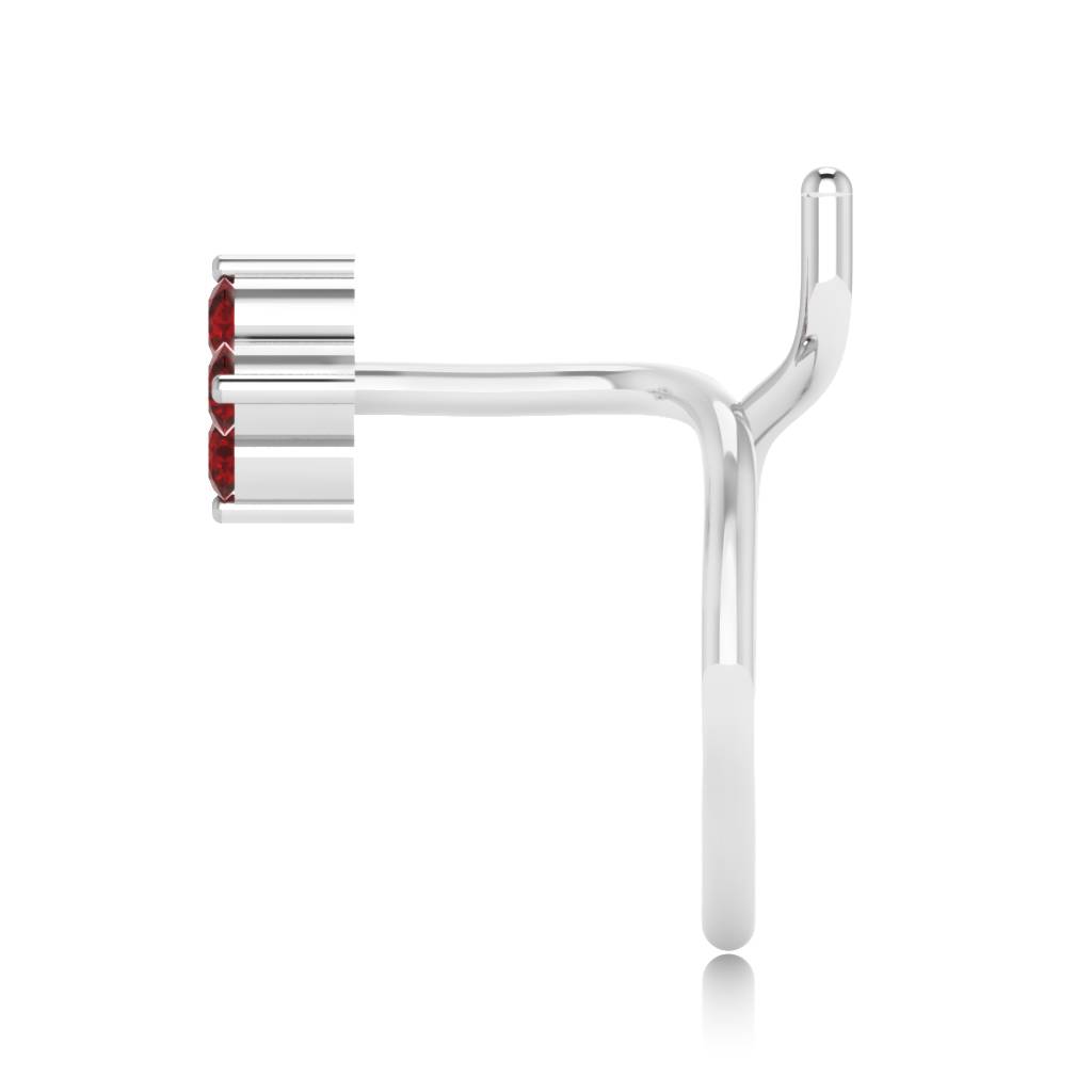 The Ziva Ruby Nose Pin : NS-0003YGR