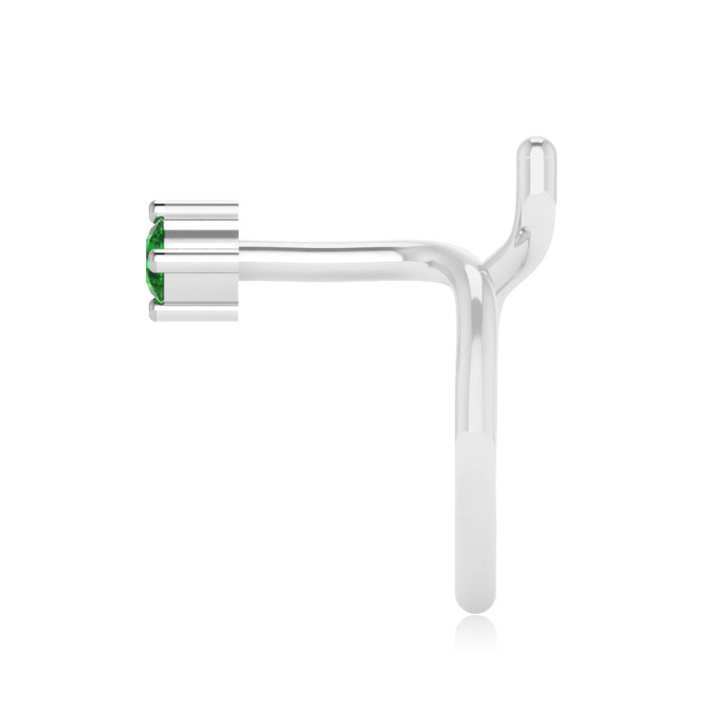 The Idoltary Emerald Nose Pin : NS-0006YGE