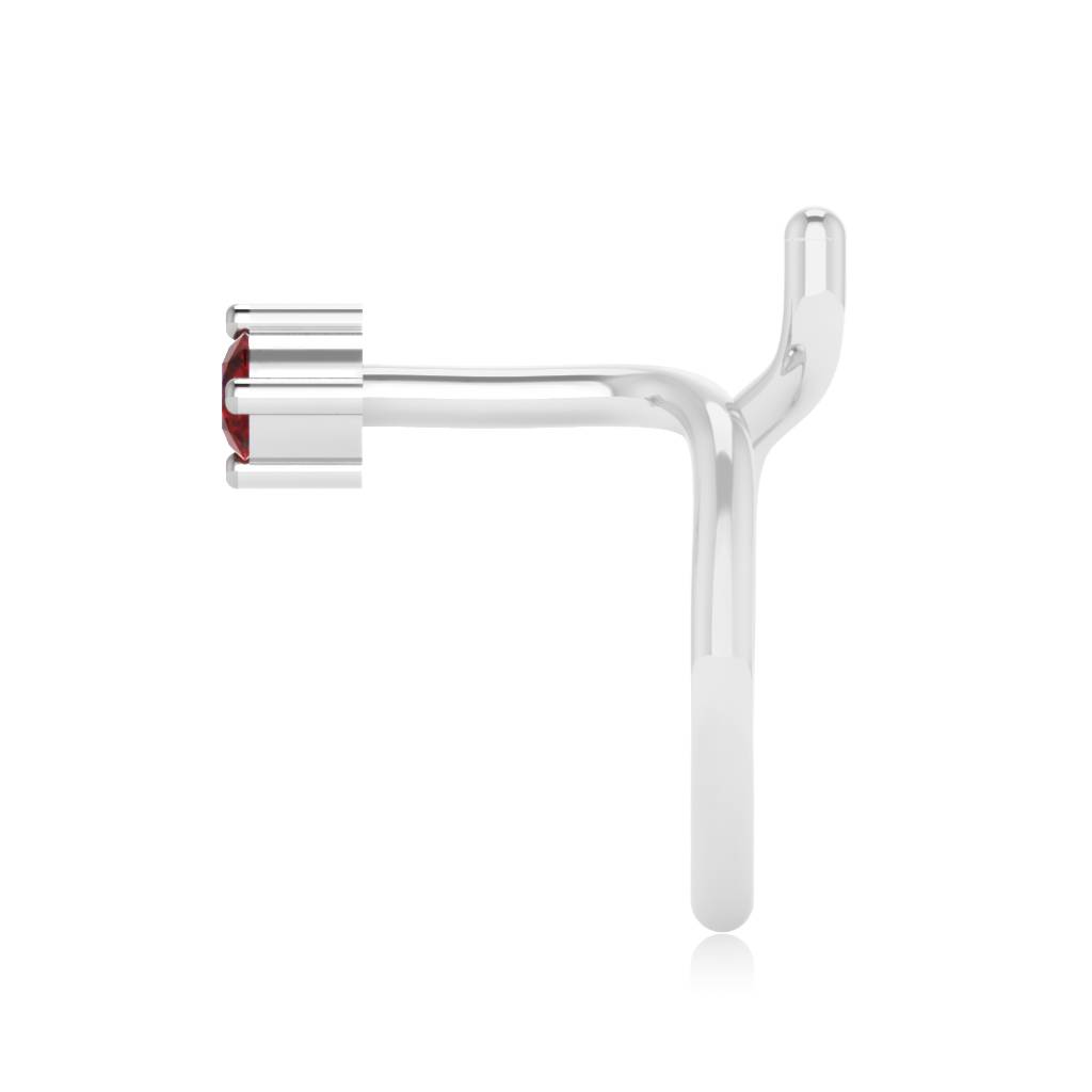 The Idoltary Ruby Nose Pin : NS-0006YGR