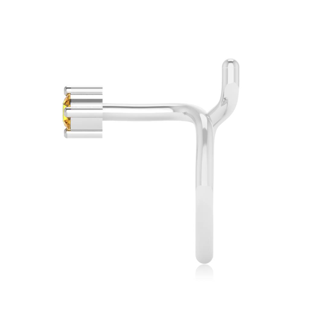 The Idoltary Yellow Sapphire Nose Pin : NS-0006YGYS