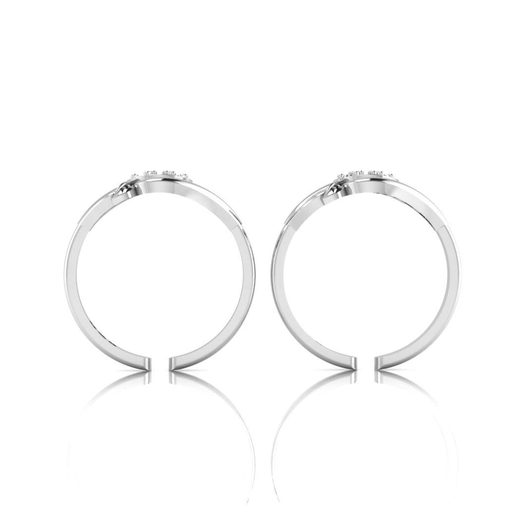 Iski Uski 925 Sterling Silver Flower Toe Rings