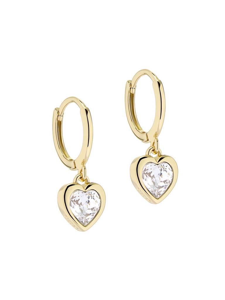 Hanniy: Crystal Heart Huggie Earring : TBJ2615-02-02