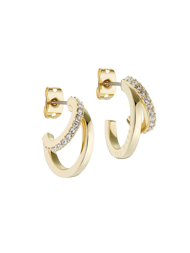 Helias: Crystal Double Hoop Crystal Earring : TBJ3458-02-02