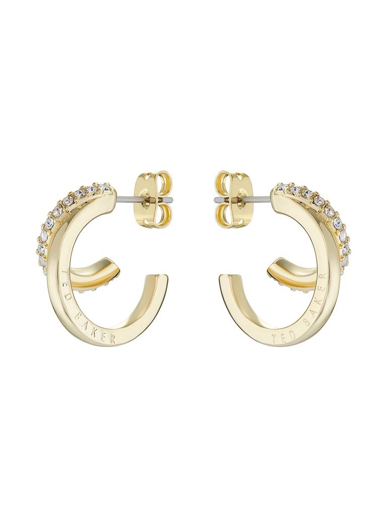Helias: Crystal Double Hoop Crystal Earring : TBJ3458-02-02