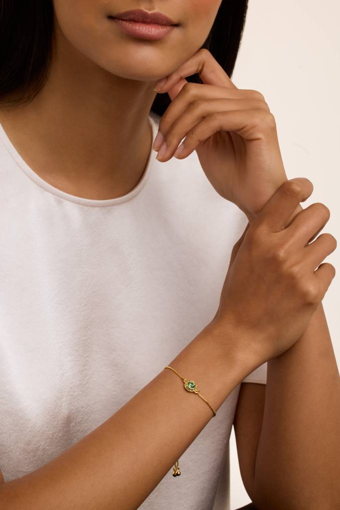 Soleta: Solitaire Sparkle Crystal Adjustable Bracelet : TBJ3699-02-279