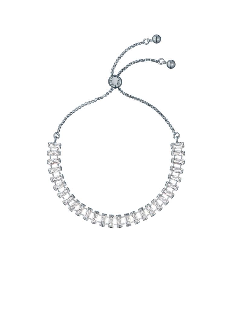 Isabela: Crystal Baguette Adjustable Bracelet : TBJ3779-01-02