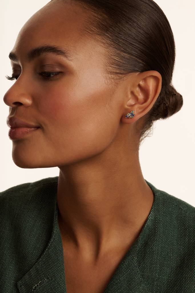 Clarice: Crystal Cluster Stud Earrings : TBJ3948-02-35