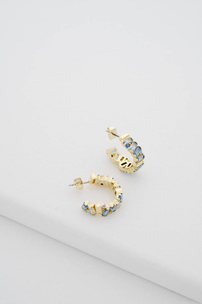 Clarence: Crystal Cluster Hoop Earrings : TBJ3949-02-35