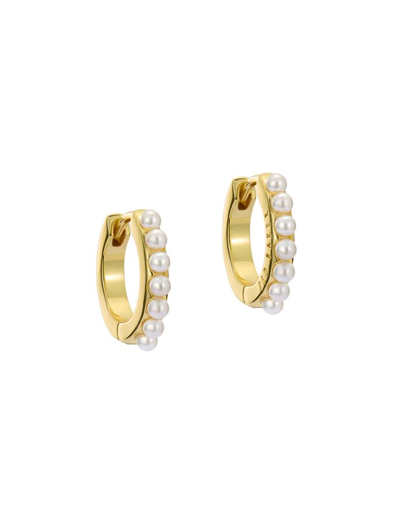Persia: Pearl Huggie Earrings : TBJ3983-02-28