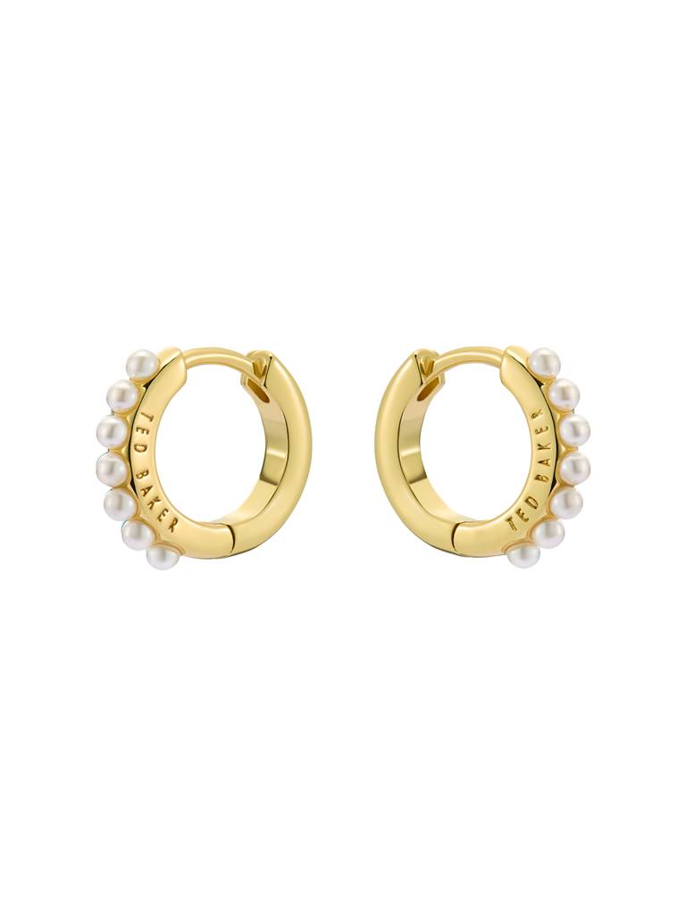 Persia: Pearl Huggie Earrings : TBJ3983-02-28