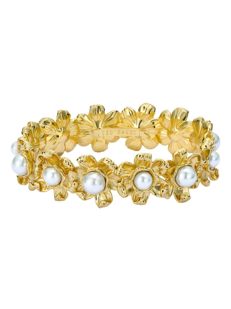 Darell: Daisy Pearl Bangle Bracelet : TBJ4028-02-28