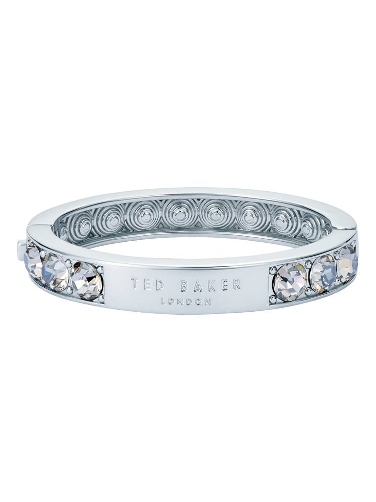 Rosie: Crystal Rock Hinged Bangle Bracelet : TBJ4043-01-454