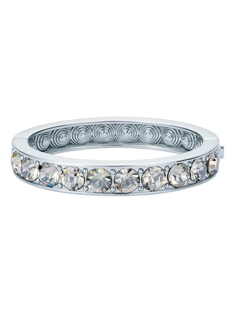 Rosie: Crystal Rock Hinged Bangle Bracelet : TBJ4043-01-454