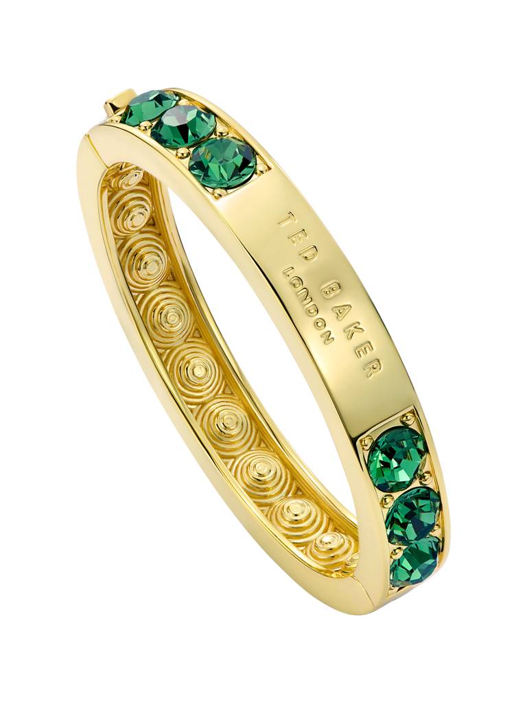 Rosie: Crystal Rock Hinged Bangle Bracelet : TBJ4043-02-279