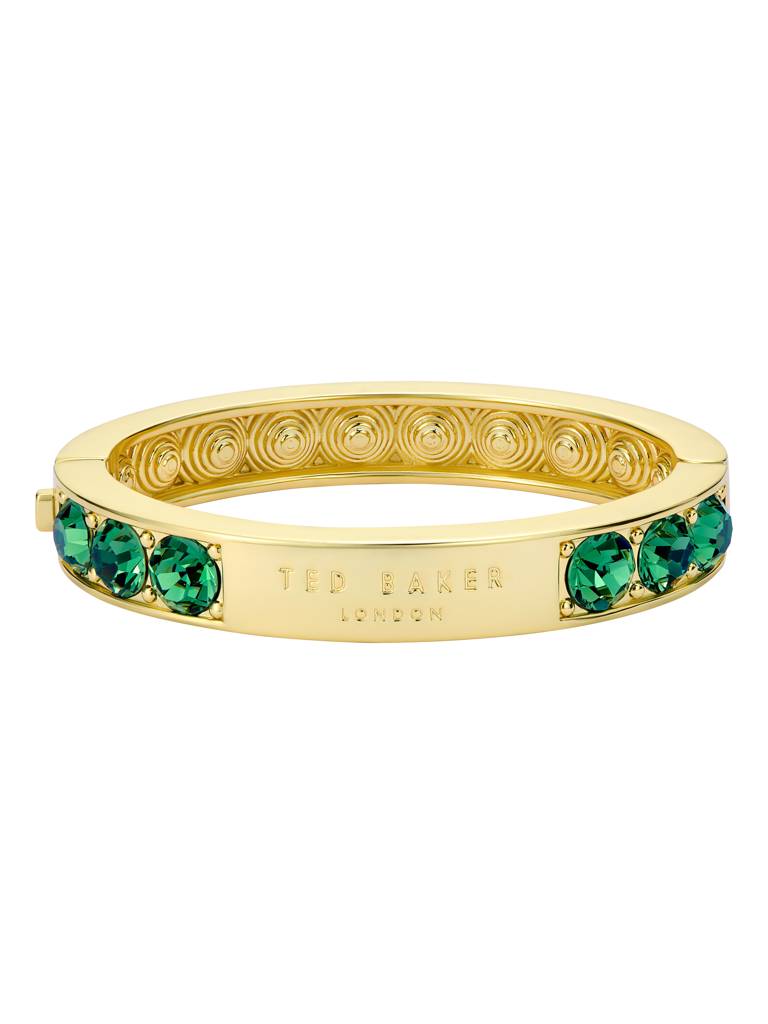 Rosie: Crystal Rock Hinged Bangle Bracelet : TBJ4043-02-279