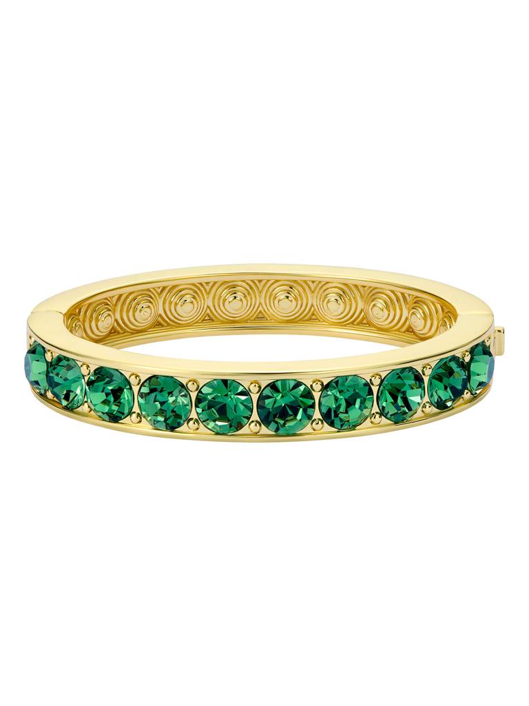 Rosie: Crystal Rock Hinged Bangle Bracelet : TBJ4043-02-279