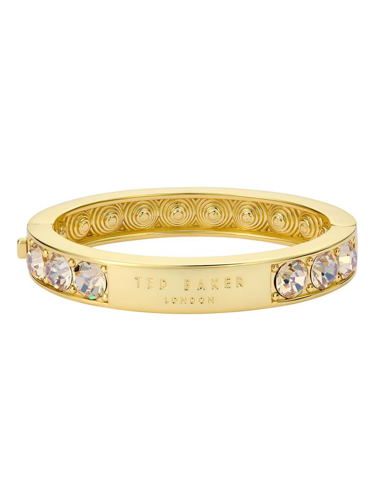 Rosie: Crystal Rock Hinged Bangle Bracelet : TBJ4043-02-453