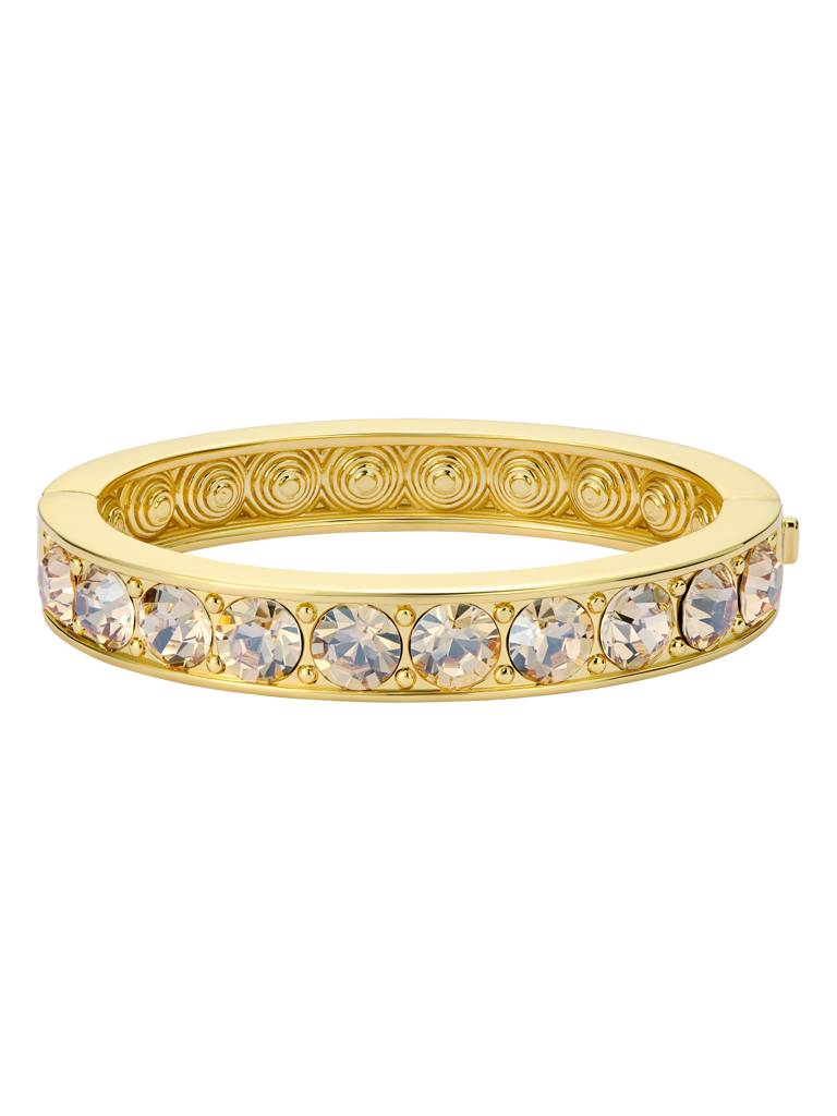 Rosie: Crystal Rock Hinged Bangle Bracelet : TBJ4043-02-453