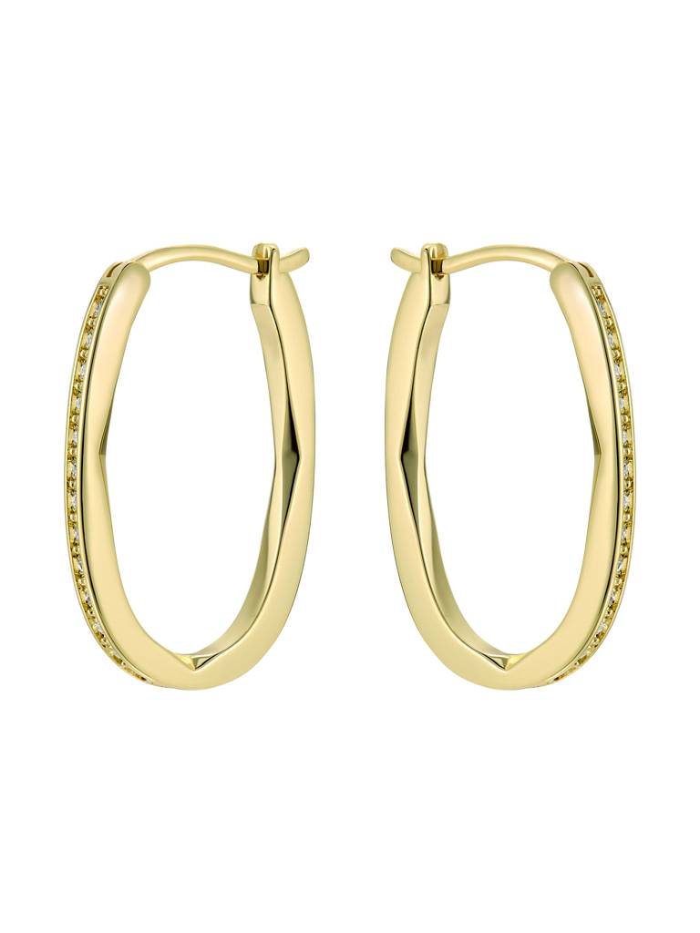 Shivanna: Crystal Shimmer Hoop Earrings : TBJ4048-02-02
