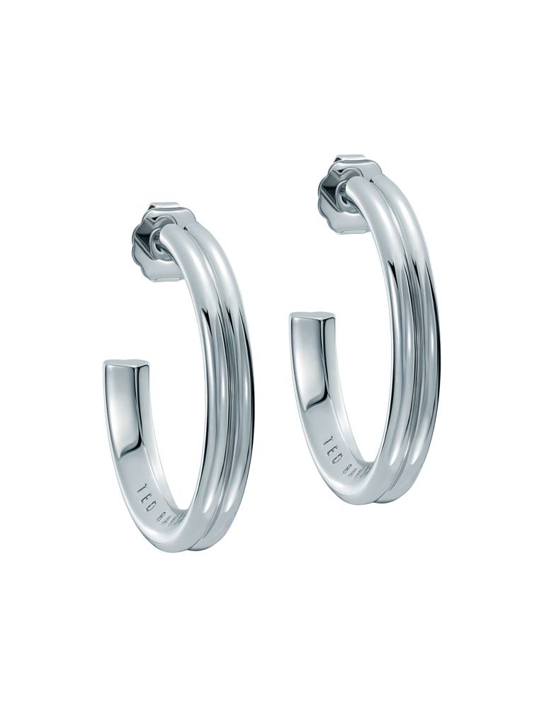 Hisla: Hidden Heart Large Hoop Earrings : TBJ4054-01-03