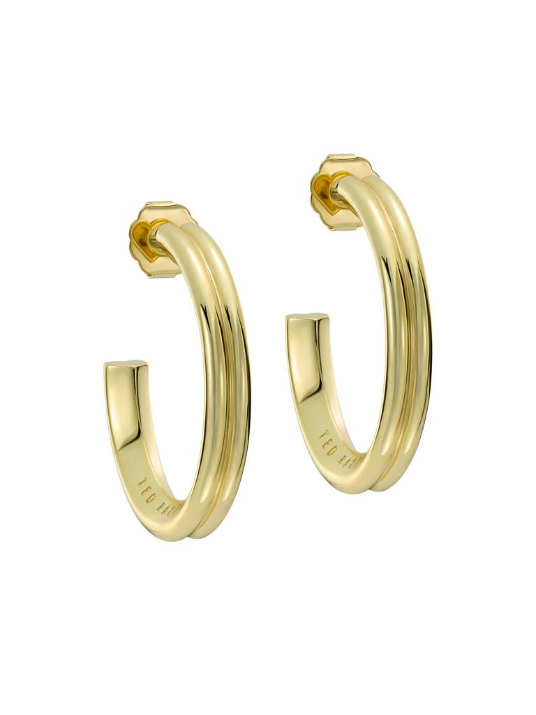 Hisla: Hidden Heart Large Hoop Earrings : TBJ4054-02-03