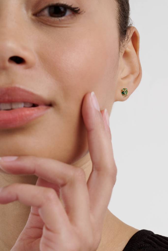 Gemme: Crystal Gem Cluster Stud Earrings : TBJ4065-02-36