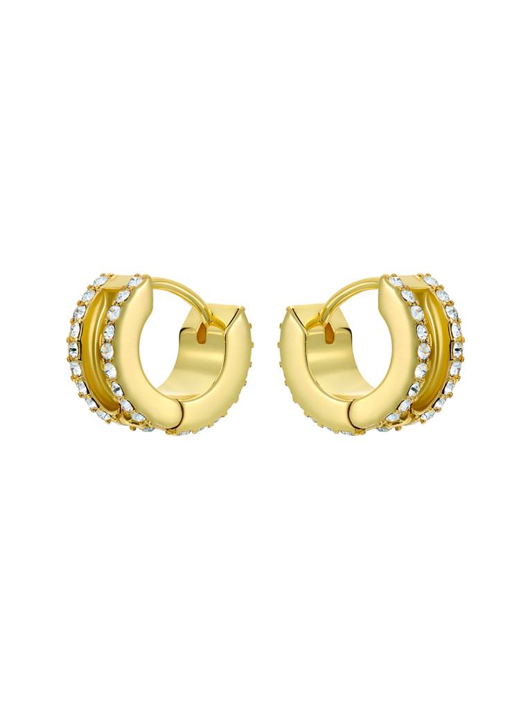 Rosie: Crystal Roll Huggie Earrings : TBJ4085-02-02