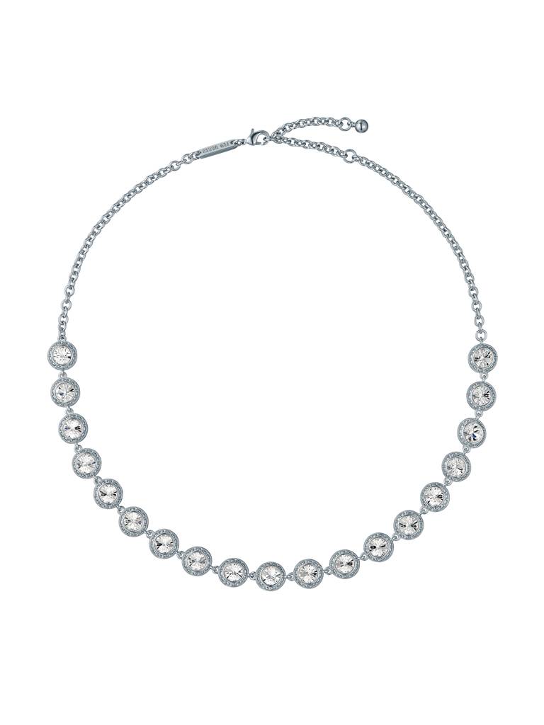 Solanna: Solitaire Sparkle Crystal Chain Necklace : TBJ4107-01-02