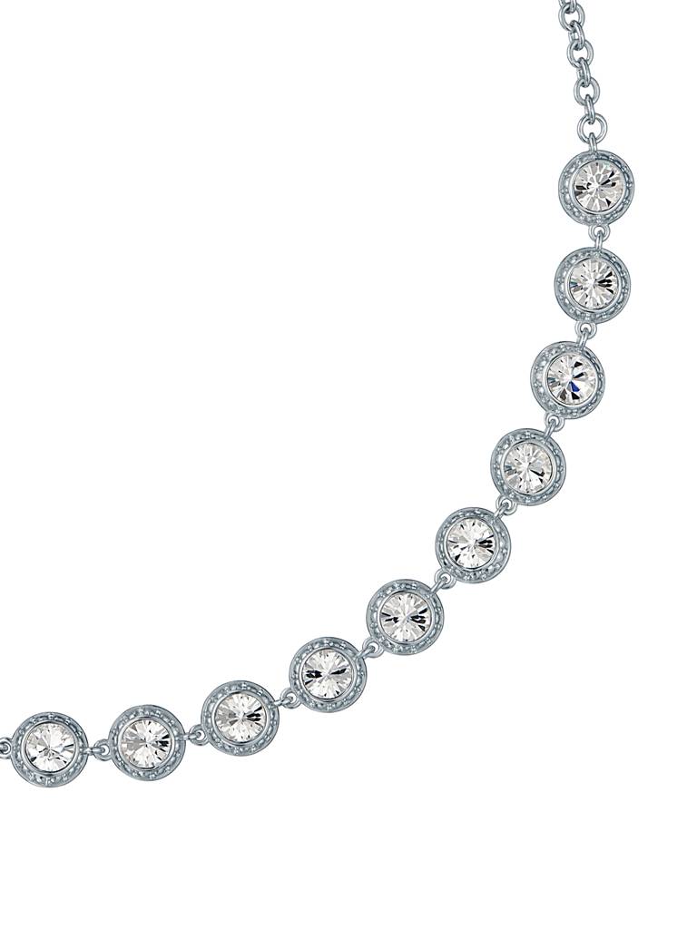 Solanna: Solitaire Sparkle Crystal Chain Necklace : TBJ4107-01-02