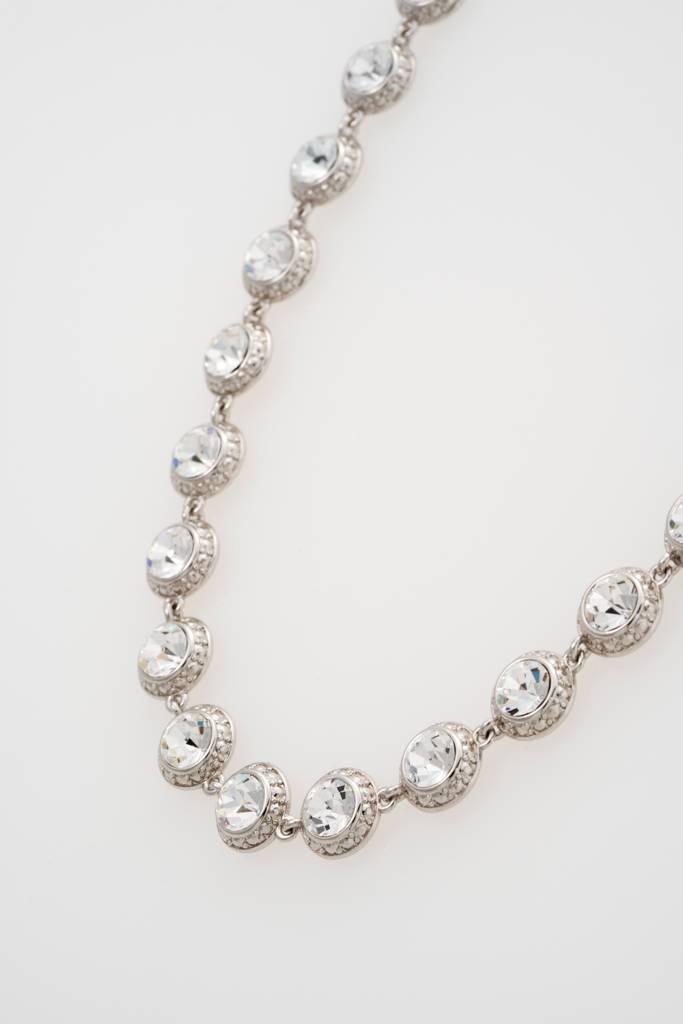 Solanna: Solitaire Sparkle Crystal Chain Necklace : TBJ4107-01-02
