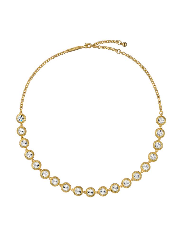 Solanna: Solitaire Sparkle Crystal Chain Necklace : TBJ4107-02-02