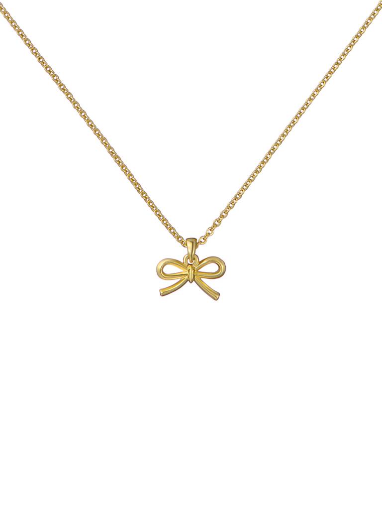 Blaire: Mini Metal Bow Pendant Necklace : TBJ4175-02-03