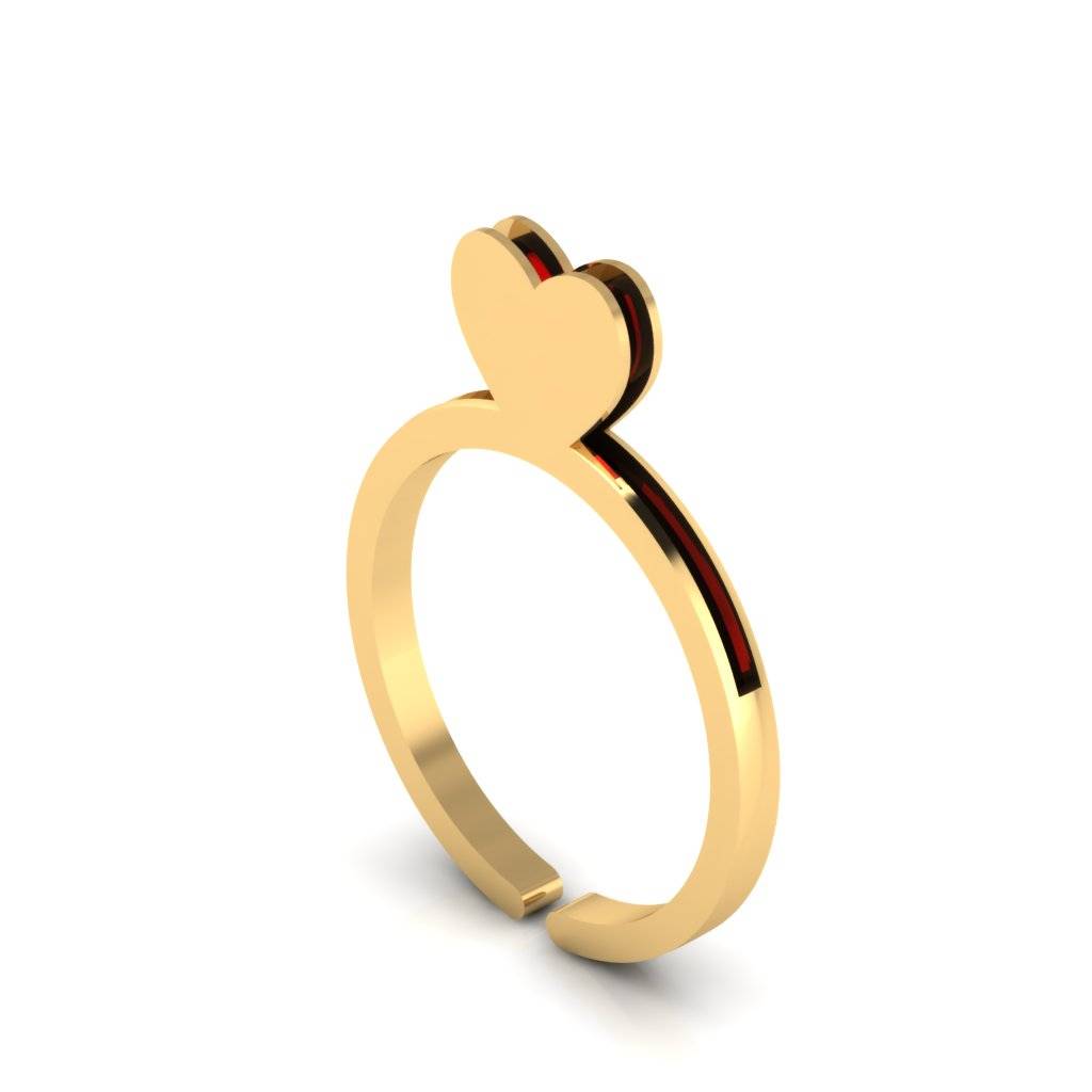 Designer Heart Silver Ring