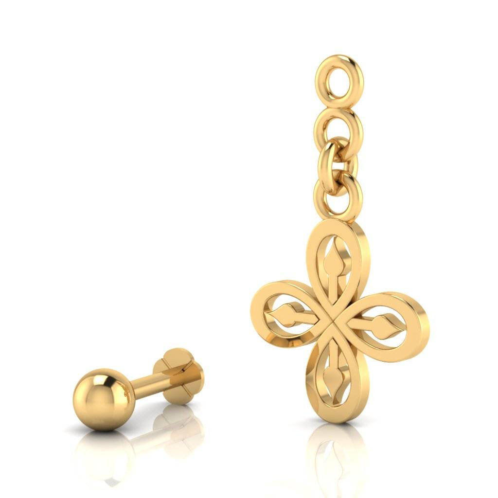 The Elijah Gold Nose Screw : NS-0687YG