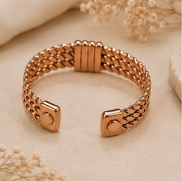 Three-Rope Copper Kada For Men & Women – Ayurvedic Copper Bracelet : THREE-ROPE-COPPER-BAND