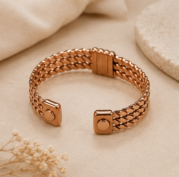 Three-Rope Copper Kada For Men & Women – Ayurvedic Copper Bracelet : THREE-ROPE-COPPER-BAND