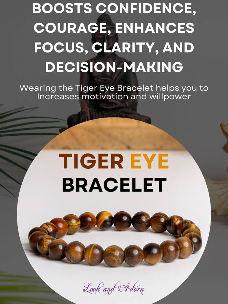 Natural Tiger Eye Bracelet : LAABL66-65-S
