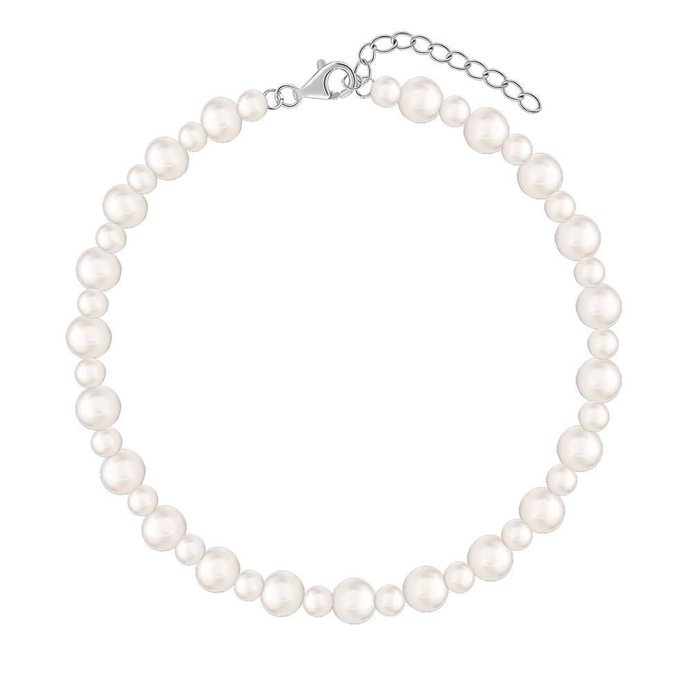 925 Silver Debbie Pearl Anklet,Single | Gifts For Women And Girls | With Certificate Of Authenticity And 925 Stamp |  : TLA022