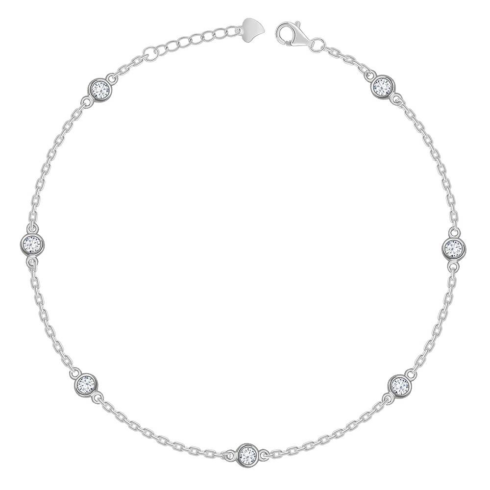925 Silver Celestial Love Anklet | Gifts For Women And Girls | With Certificate Of Authenticity And 925 Stamp | 6 Mon : TLA058