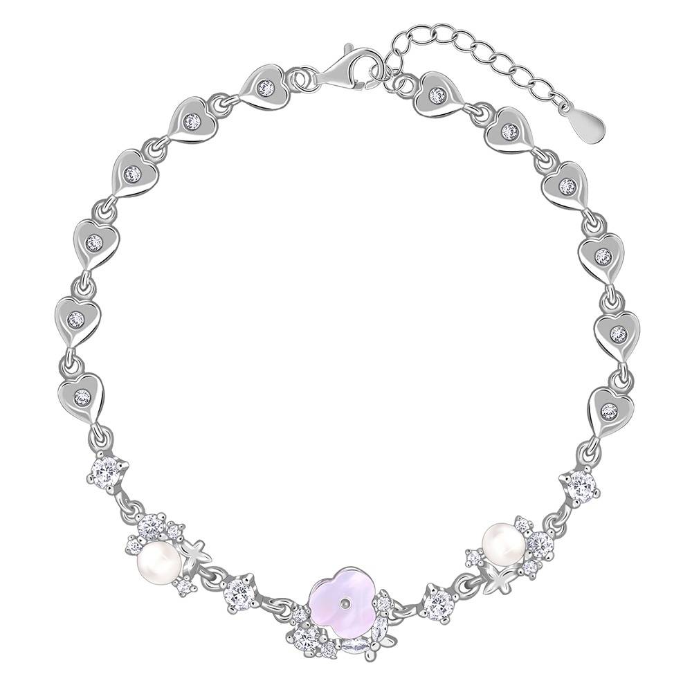 925 Silver Heart Grace Bracelet|Gifts For Women And Girls : TLBR0192