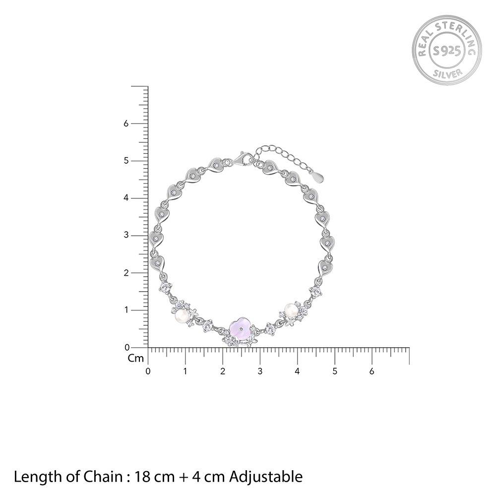 925 Silver Heart Grace Bracelet|Gifts For Women And Girls : TLBR0192