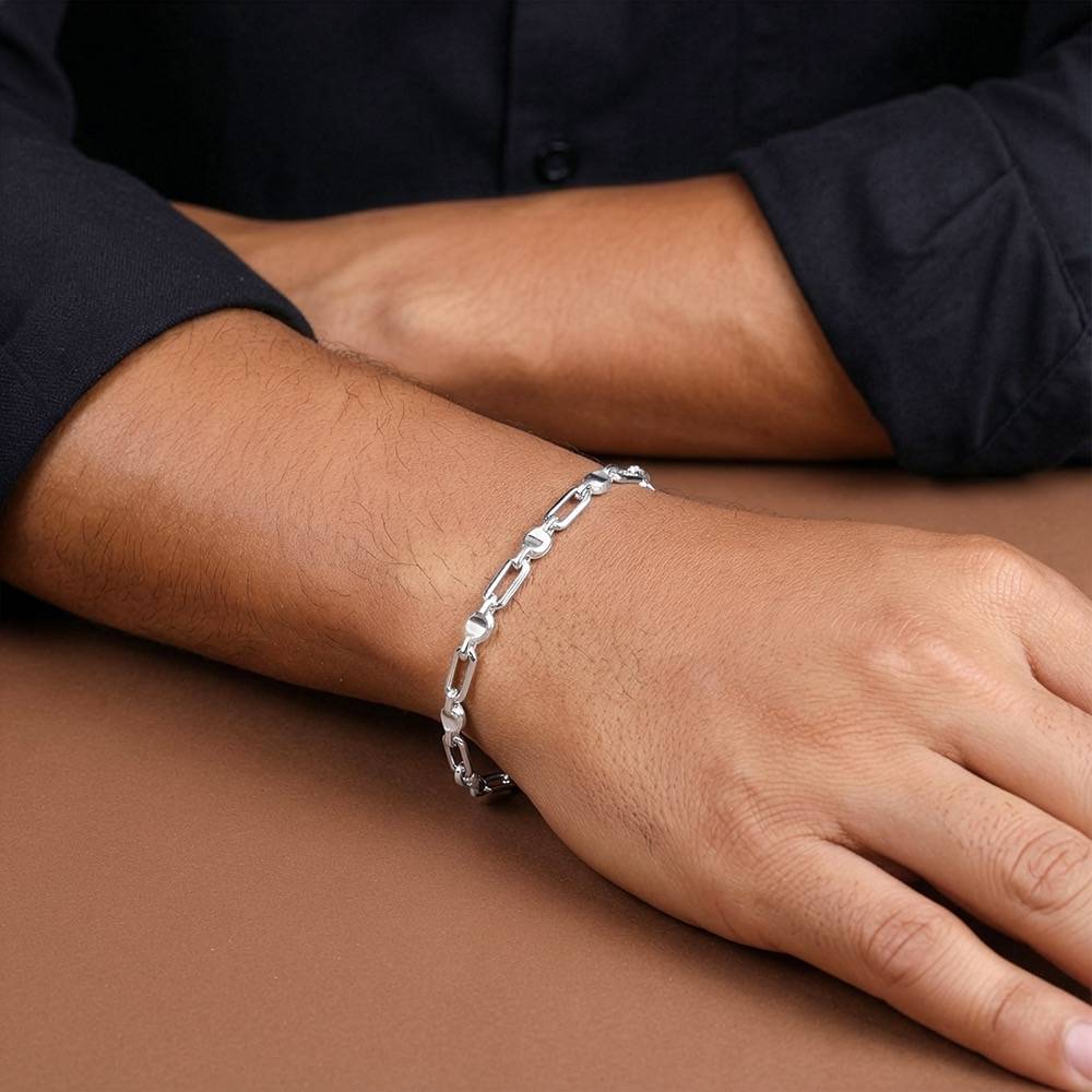 925 Silver Heshe Bracelet For Him|Gifts For Men And Boys|With Certificate Of Authenticity And 925 Stamp |6 Months Wa : TLBR021