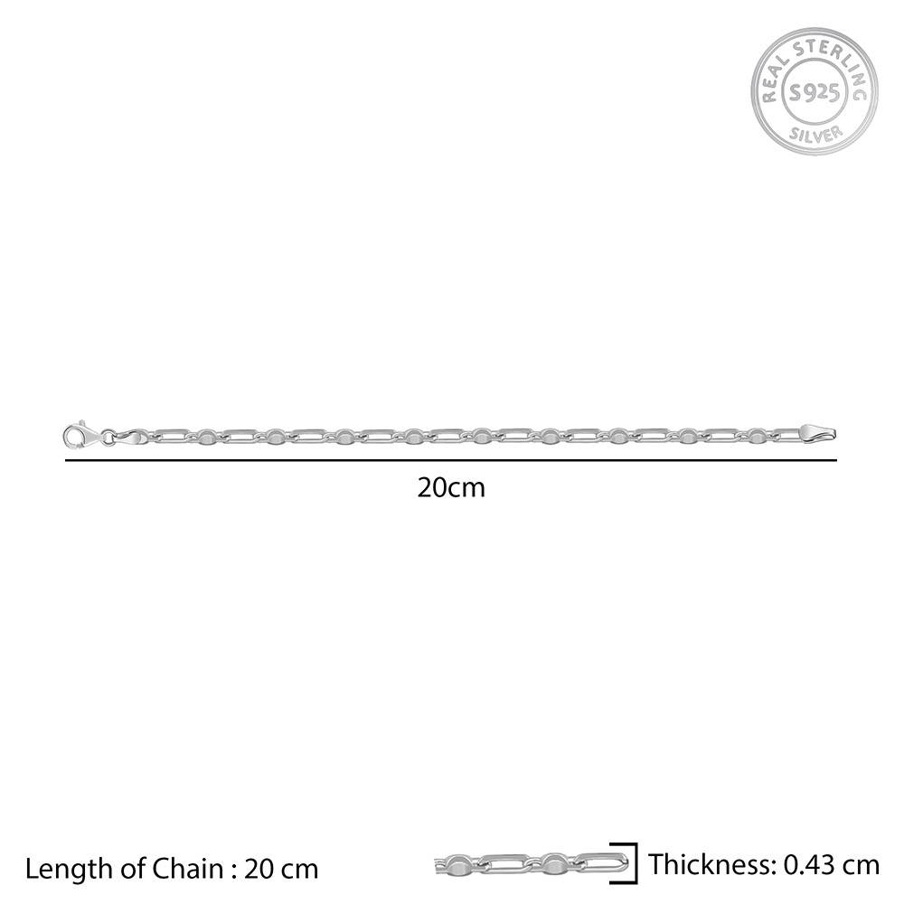 925 Silver Heshe Bracelet For Him|Gifts For Men And Boys|With Certificate Of Authenticity And 925 Stamp |6 Months Wa : TLBR021