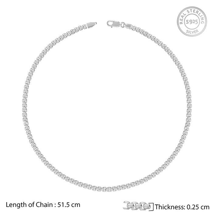 925 Silver Out Of Box Chain For Him| Gifts For Men & Boys | With Certificate Of Authenticity And 925 Stamp | 6 Month : TLCH030