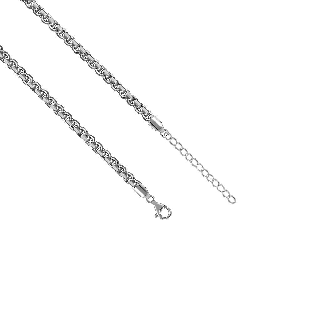 925 Oxidised Silver Flex Box Chain For Him|Chains For Men & Boys|With Certificate Of Authenticity And 925 Stamp |6 M : TLCH061