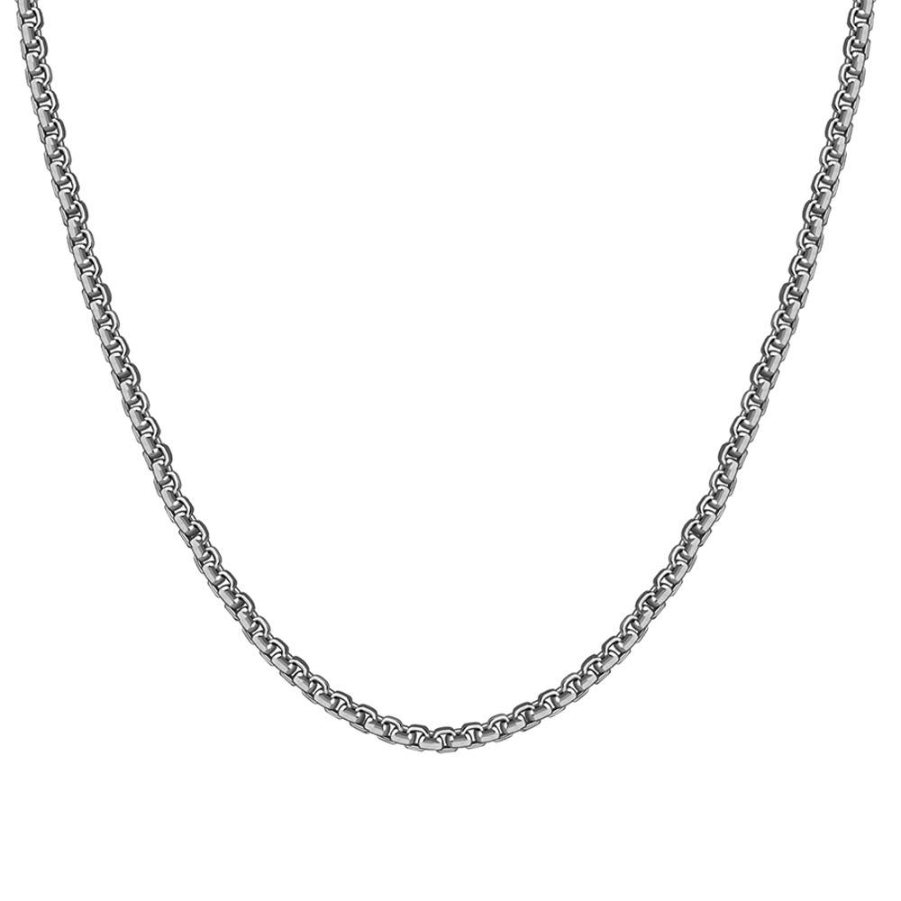 925 Oxidised Silver Flex Box Chain For Him|Chains For Men & Boys|With Certificate Of Authenticity And 925 Stamp |6 M : TLCH061