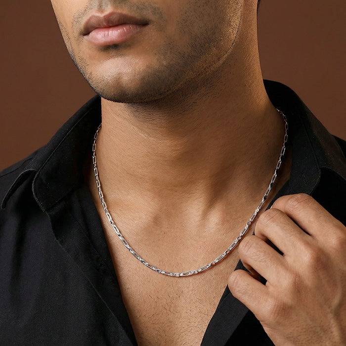 925 Silver Heshe Chain For Him|Chains For Men & Boys|With Certificate Of Authenticity And 925 Stamp |6 Months Warranty : TLCH065