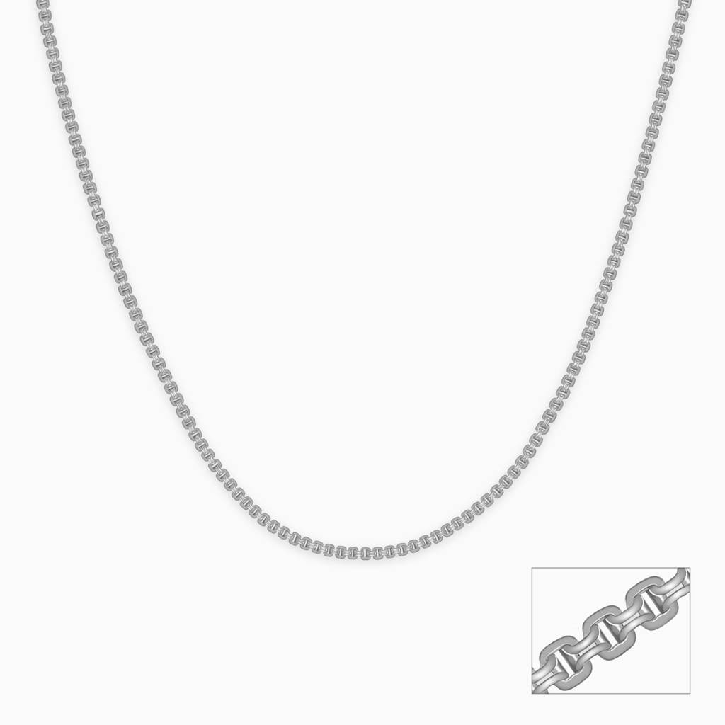 925 Silver Box Rolo Chain For Him|Chains To Men & Boys | With Certificate Of Authenticity And 925 Stamp | 6 Months W : TLCH072