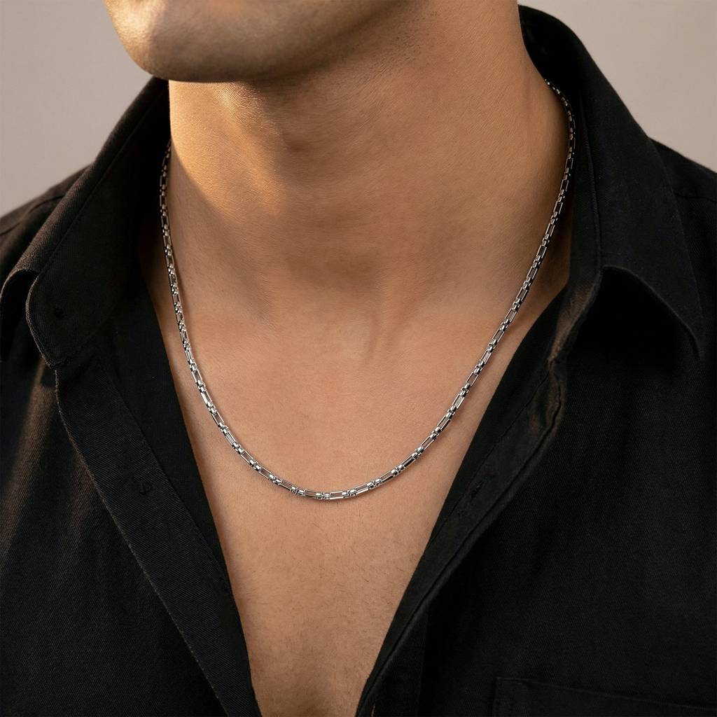 925 Silver Figaro Box Chain|Chains To Men & Boys | With Certificate Of Authenticity And 925 Stamp | 6 Months Warranty : TLCH073